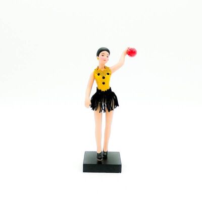 Bambola da collezione in porcellana da 18 cm. ginnastica ritmica_GIM18P-OR