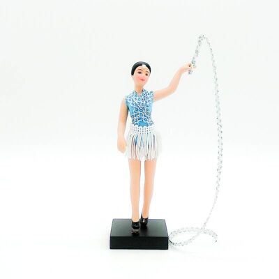 Bambola da collezione in porcellana da 18 cm. ginnastica ritmica_GIM18C-AZ