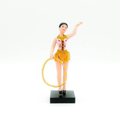 Muñeca de colección de porcelana de 18 cm. gimnasia rítmica_GIM18A-RS