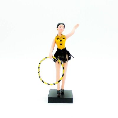 Bambola da collezione in porcellana da 18 cm. ginnastica ritmica_GIM18A-OR