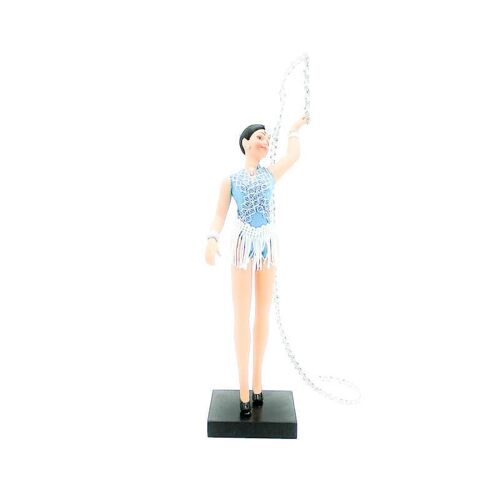 Muñeca de colección de porcelana de 28 cm. gimnasia rítmica_GIM28C-AZ