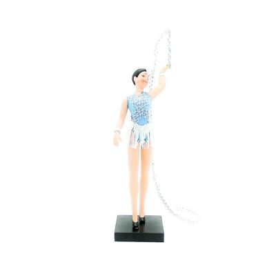 Bambola da collezione in porcellana da 28 cm. ginnastica ritmica_GIM28C-AZ