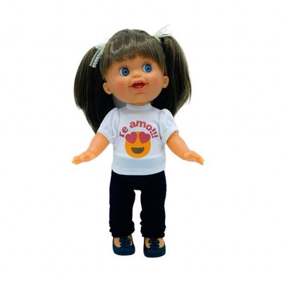 Muñeca Lara 33 cm. con pantalón y camiseta de diseño_600-TA