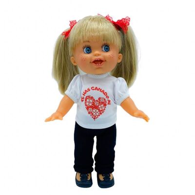 Lara-Puppe 33 cm. mit Designerhose und T-Shirt_600-TH