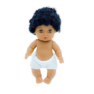 Mini bambola Cocoletas 15 cm mulatta nuda capelli corti ricci_MCM-CH