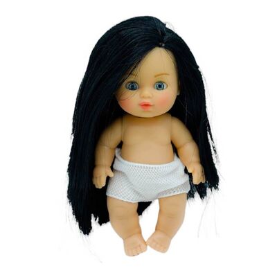 Mini bambola Cocoletas 15 cm nuda extra lunga capelli lisci_MCN-LIS