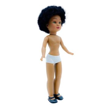 Poupée Simone 40 cm. 100% peau de mulâtre nude cheveux afro_SIM40M-AFROV 4