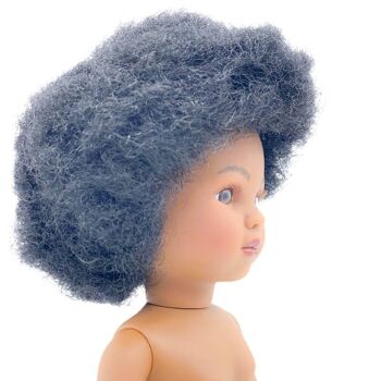 Poupée Simone 40 cm. 100% peau de mulâtre nude cheveux afro_SIM40M-AFROM 3