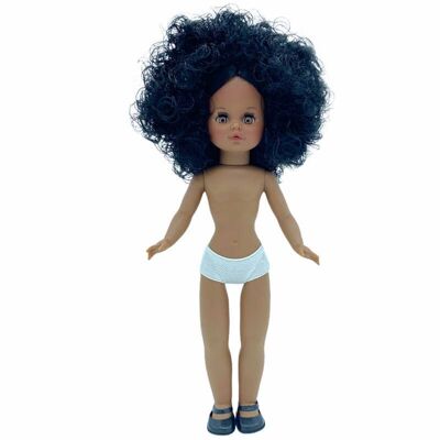 Bambola Sintra 40 cm mulatta nuda capelli ricci occhi castani_N400N-06NM
