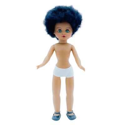 Sintra-Puppe 40 cm. nacktes Mulatten-Afro-Haar grüne Augen_421M-AFROV