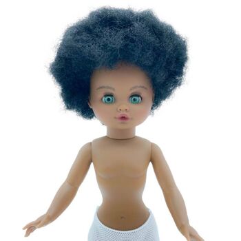 Poupée Sintra 40 cm. nude mulâtre cheveux afro yeux verts_421M-AFROV 2