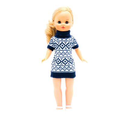 Muñeca Sintra 40 cm.100% vinilo con vestido lana_421-00