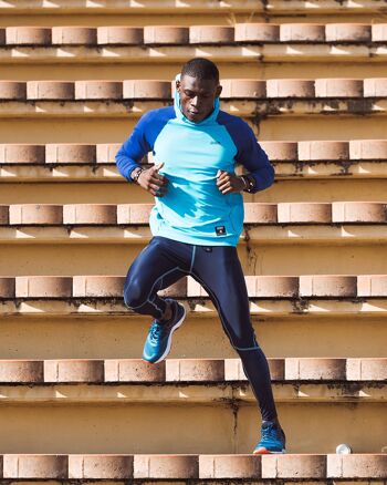 Sweat à capuche Tech 2.0 pour homme bleu foncé et clair 2