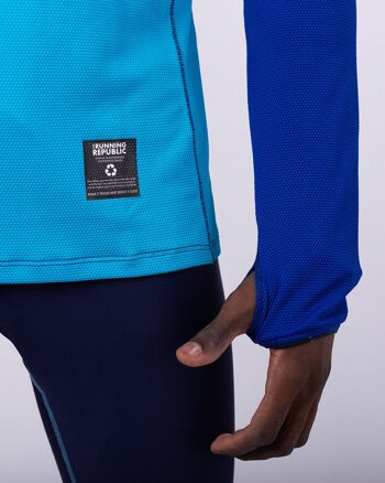 Sweat à capuche Tech 2.0 pour homme bleu foncé et clair 5