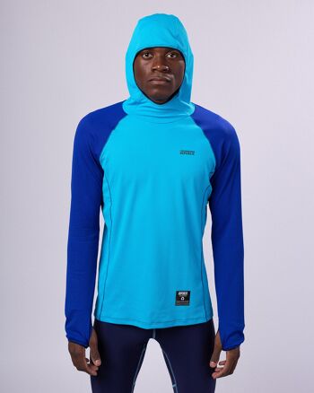 Sweat à capuche Tech 2.0 pour homme bleu foncé et clair 9