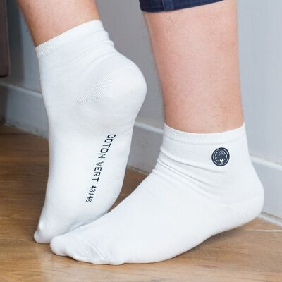 Low plain socks in organic cotton | Snow White