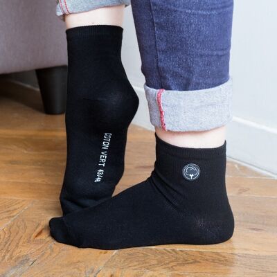 Flache Socken aus Bio-Baumwolle | Schwarz