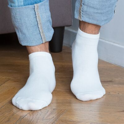 Organic cotton plain socks | Snow White