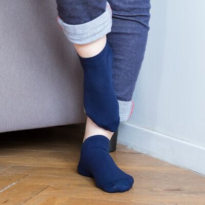 Einfarbige Socken aus Bio-Baumwolle | Navy blau