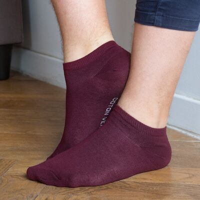 Organic cotton plain socks | Bordeaux