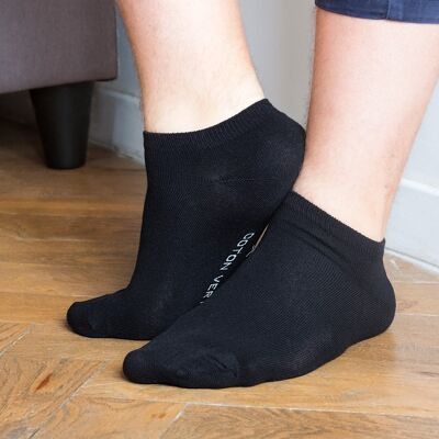 Organic cotton plain socks | Black