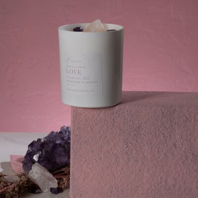 LOVE - crystal scented candle