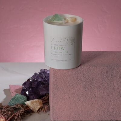 GROW - crystal scented candle