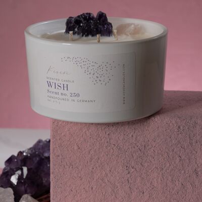 WISH - large crystal scented candle