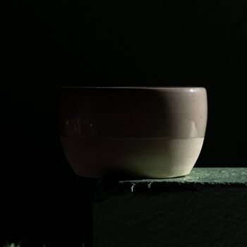 Bougie parfumée en cristal dans un bol en céramique fait à la main / petit 4