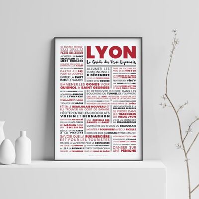 Affiche Lyon – Le guide du Vrai Lyonnais