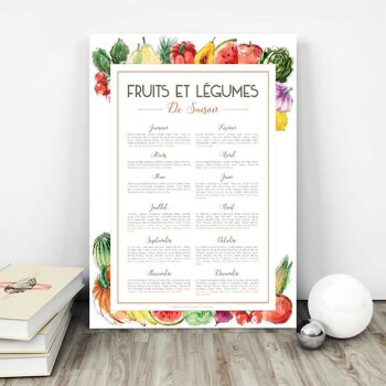 Affiche Calendrier des fruits et légumes de saison 3