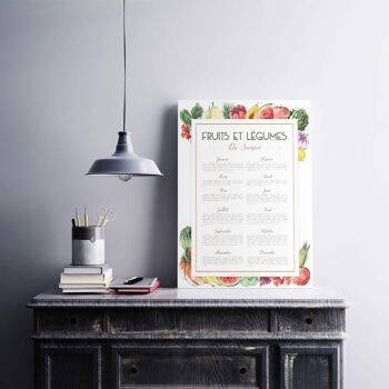 Affiche Calendrier des fruits et légumes de saison 7