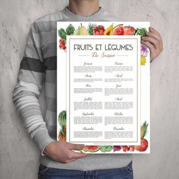 Affiche Calendrier des fruits et légumes de saison 9