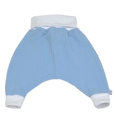 Harem pants blue double gauze