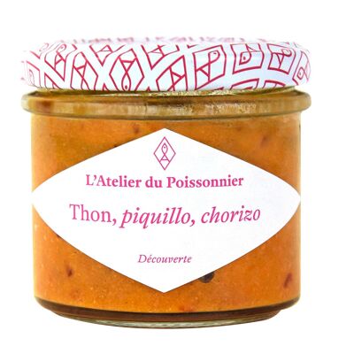 Rillettes di tonno bianco, piquillo, chorizo