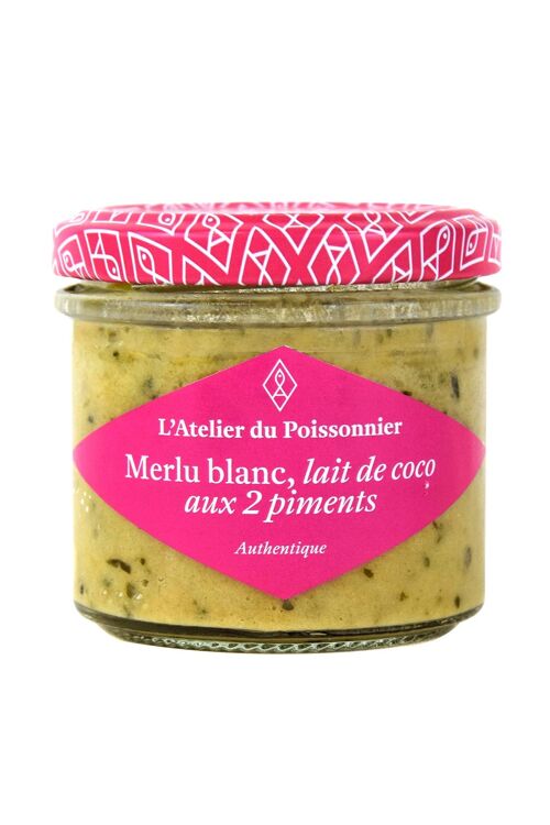 Rillettes de merlu blanc, lait de coco, aux 2 piments