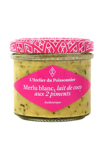 Rillettes de merlu blanc, lait de coco, aux 2 piments 1