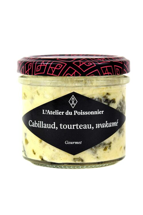 Tartinable de cabillaud, tourteau, wakame