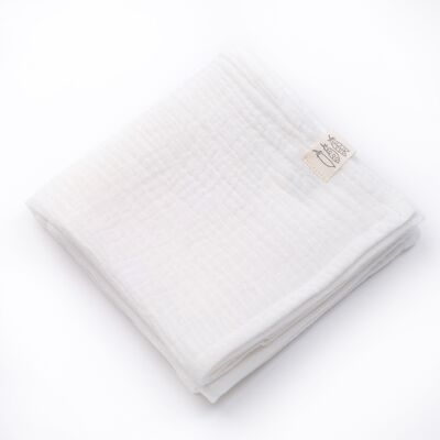 Lange en gaze de coton bio BLANC NATUREL