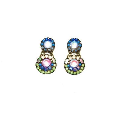 Pendientes azul rosa