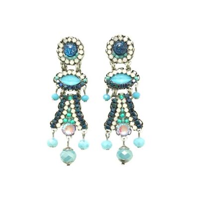 BOUCLES D'OREILLES BLEU BRILLANT