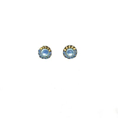 BOUCLES D'OREILLES BLEU CLAIR.