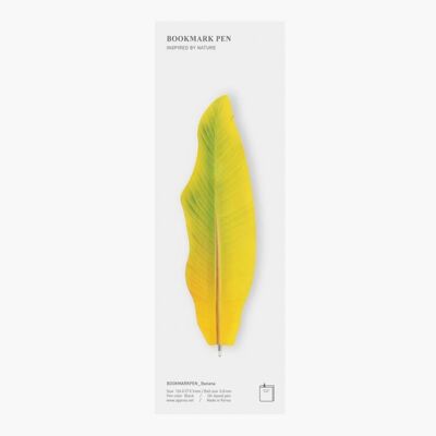 Marque-page stylo bookmark pen banane jaune