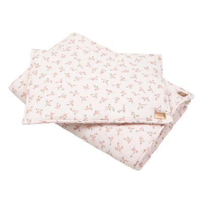 Ensemble de couverture enfant en mousseline "Petites fleurs"