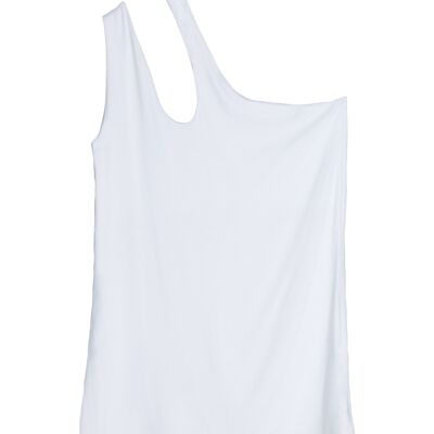 OSIAN Asymmetric T-shirt With Cutouts in White