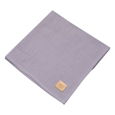 Lot de 2 couches en mousseline "Gris"