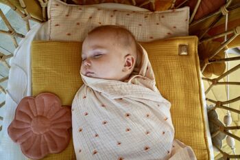 Couverture d'emmaillotage bébé en mousseline "Mint" 5