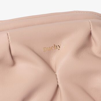 Sienna - Nude Slouch Clutch Handbag Italian Leather Handmade 4