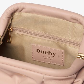 Sienna - Nude Slouch Clutch Handbag Italian Leather Handmade 5