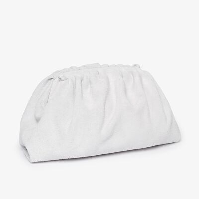 Winchester - Bolso de mano con almohada blanca en cuero italiano hecho a mano